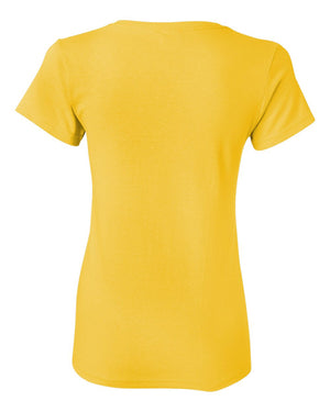 Gildan 5000L Women's Heavy Cotton™ T-Shirt, back view - Daisy