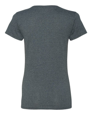 Gildan 5000L Women's Heavy Cotton™ T-Shirt, back view - Dark Heather