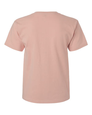 Gildan 5000L Women's Heavy Cotton™ T-Shirt, back view - Dusty Rose