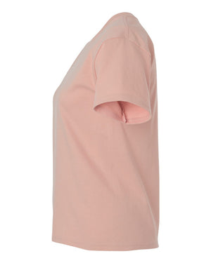 Gildan 5000L Women's Heavy Cotton™ T-Shirt, side view - Dusty Rose
