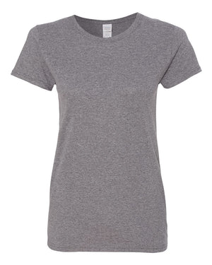 Gildan 5000L Women's Heavy Cotton™ T-Shirt, front view - Graphite Heather