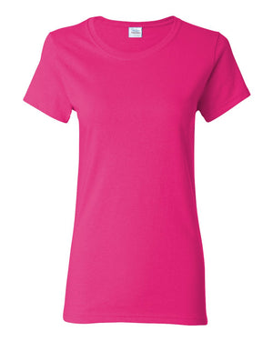 Gildan 5000L Women's Heavy Cotton™ T-Shirt, front view - Heliconia