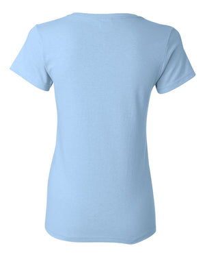 Gildan 5000L Women's Heavy Cotton™ T-Shirt, back view - Light Blue