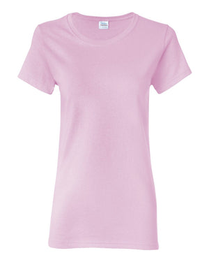 Gildan 5000L Women's Heavy Cotton™ T-Shirt, front view - Light Pink