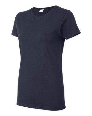 Gildan 5000L Women's Heavy Cotton™ T-Shirt, angle view - Navy