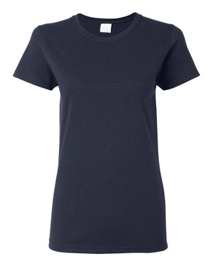 Gildan 5000L Women's Heavy Cotton™ T-Shirt, front view - Navy