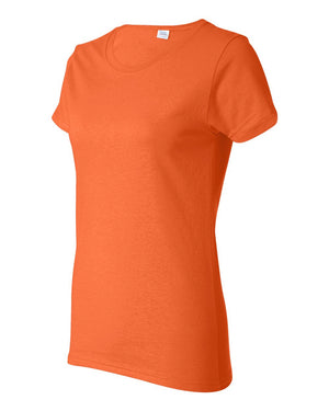 Gildan 5000L Women's Heavy Cotton™ T-Shirt, angle view - Orange
