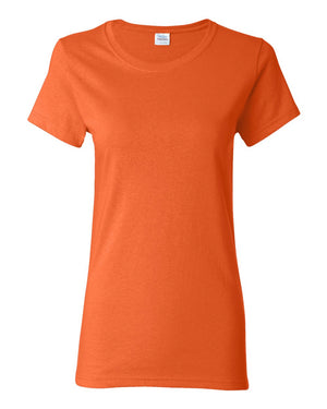 Gildan 5000L Women's Heavy Cotton™ T-Shirt, front view - Orange