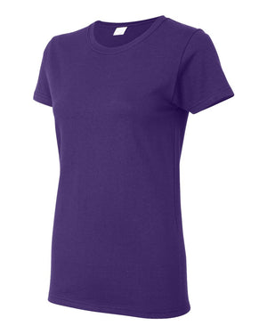 Gildan 5000L Women's Heavy Cotton™ T-Shirt, angle view - Purple