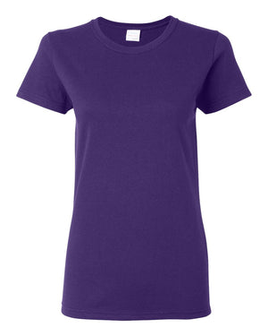 Gildan 5000L Women's Heavy Cotton™ T-Shirt, front view - Purple