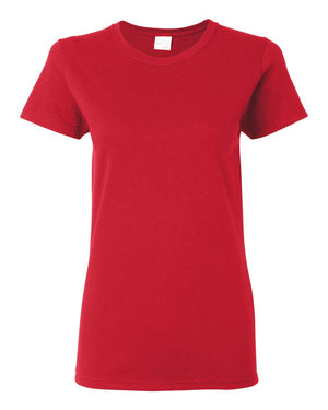 Gildan 5000L Women's Heavy Cotton™ T-Shirt, front view - Red