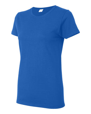 Gildan 5000L Women's Heavy Cotton™ T-Shirt, angle view - Royal