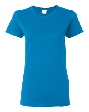 Gildan 5000L Women's Heavy Cotton™ T-Shirt, front view - Sapphire