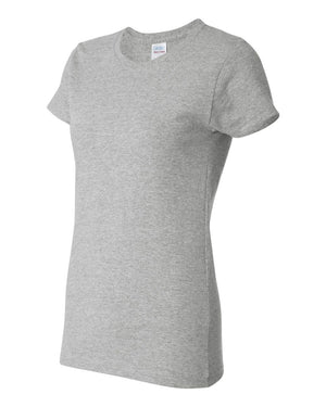 Gildan 5000L Women's Heavy Cotton™ T-Shirt, angle view - Sport Grey