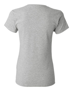 Gildan 5000L Women's Heavy Cotton™ T-Shirt, back view - Sport Grey