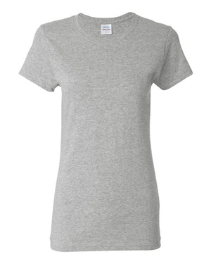 Gildan 5000L Women's Heavy Cotton™ T-Shirt, front view - Sport Grey