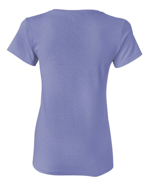 Gildan 5000L Women's Heavy Cotton™ T-Shirt, back view - Violet