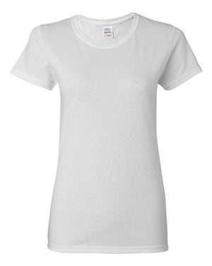Gildan 5000L Women's Heavy Cotton™ T-Shirt, front view - White