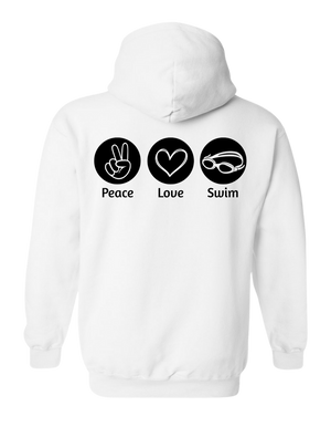 Adult Peace Love Swim/Sail Hoodie