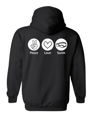 Youth Embroidered Peace Love Swim/Sail Zip Up