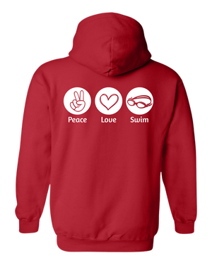 Youth Embroidered Peace Love Swim/Sail Zip Up