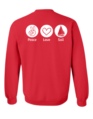 Adult Peace Love Swim/Sail Crewneck