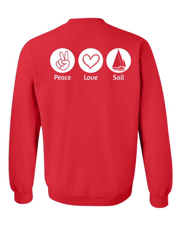 Crewneck Peace Love Swim/Sail pour jeunes