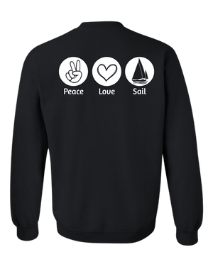 Adult Peace Love Swim/Sail Crewneck