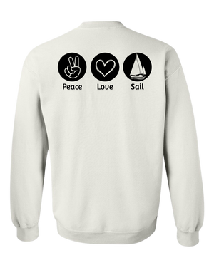 Adult Peace Love Swim/Sail Crewneck