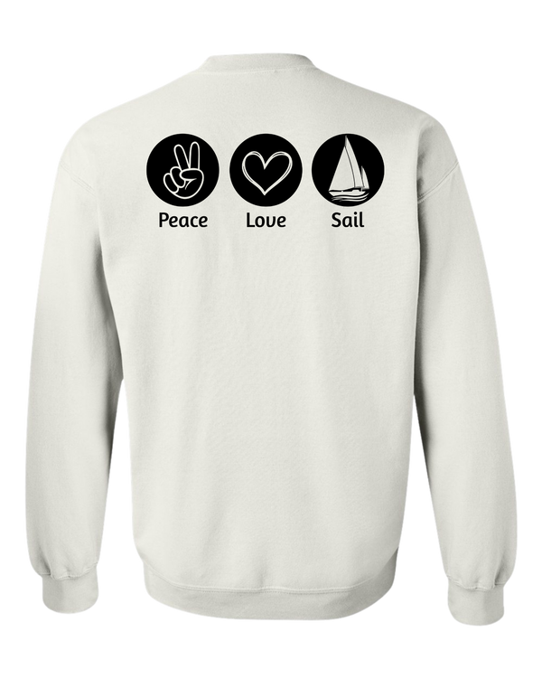 Crewneck Peace Love Swim/Sail pour jeunes