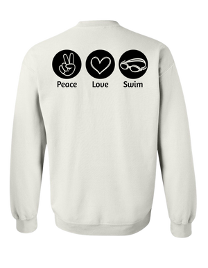 Adult Peace Love Swim/Sail Crewneck