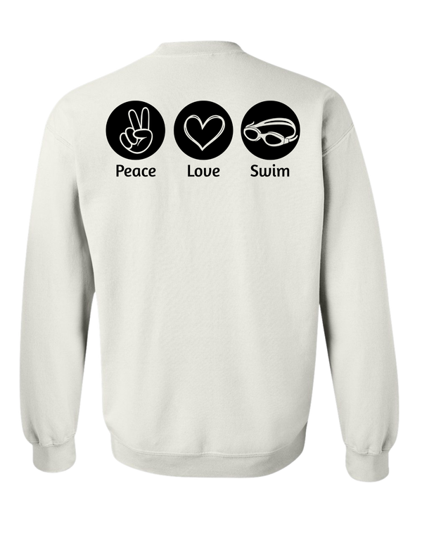 Crewneck Peace Love Swim/Sail pour jeunes