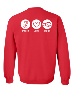 Adult Peace Love Swim/Sail Crewneck