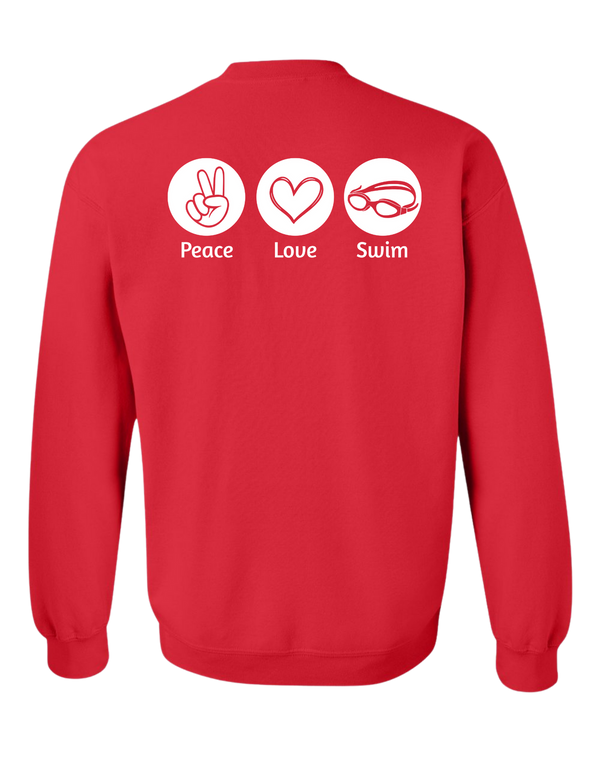 Crewneck Peace Love Swim/Sail pour jeunes