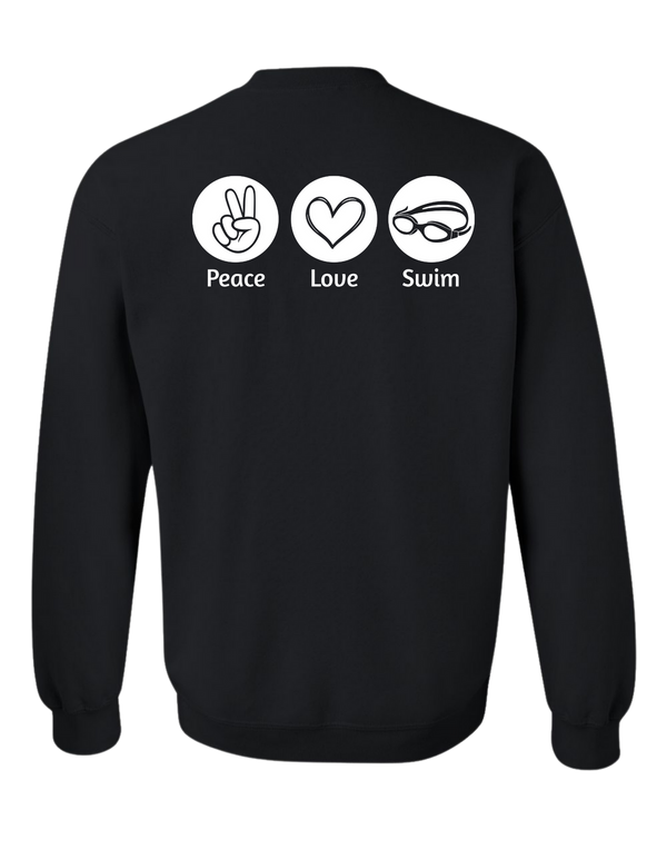 Crewneck Peace Love Swim/Sail pour jeunes