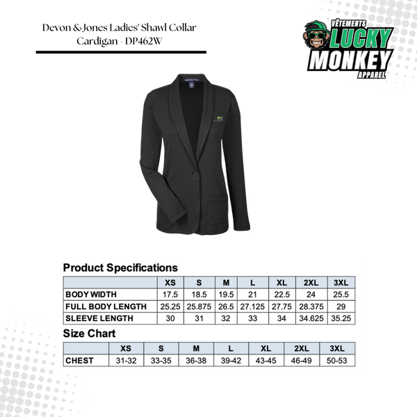 Cardigan à col châle pour femme Devon &amp; Jones - DP462W