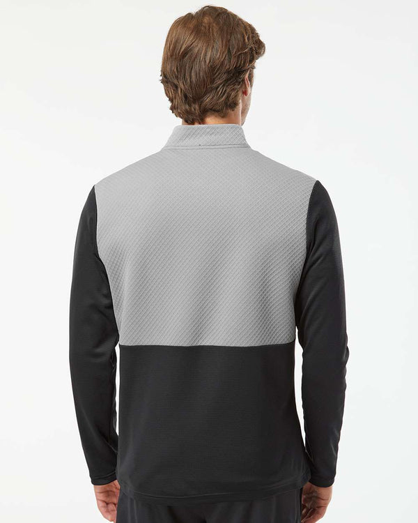 Adidas - Pull quart de zip mixte texturé - A532