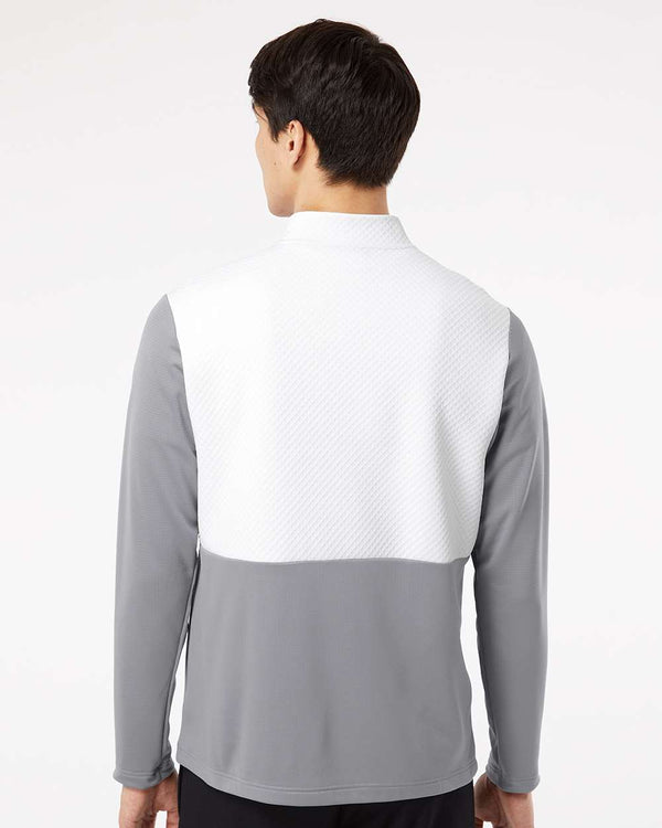 Adidas - Pull quart de zip mixte texturé - A532