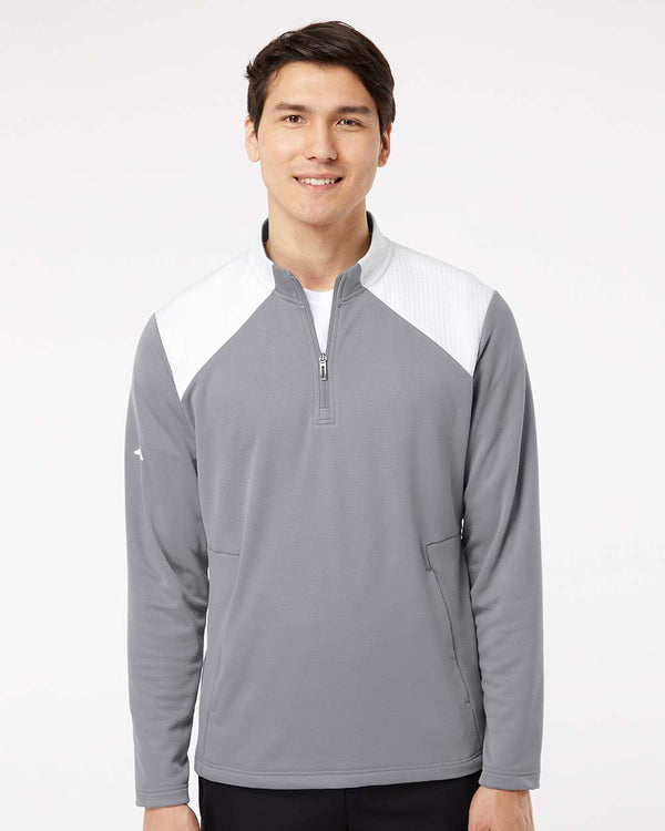 Adidas - Pull quart de zip mixte texturé - A532
