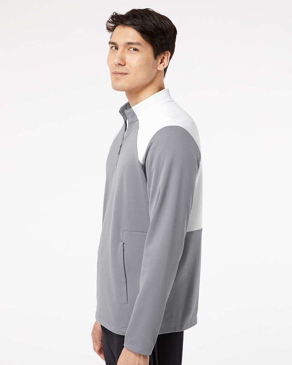 Adidas - Pull quart de zip mixte texturé - A532
