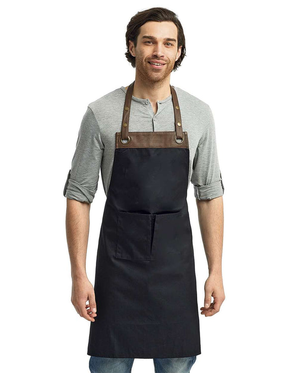 Artisan Collection - Espresso Bib Apron with Pockets - RP123