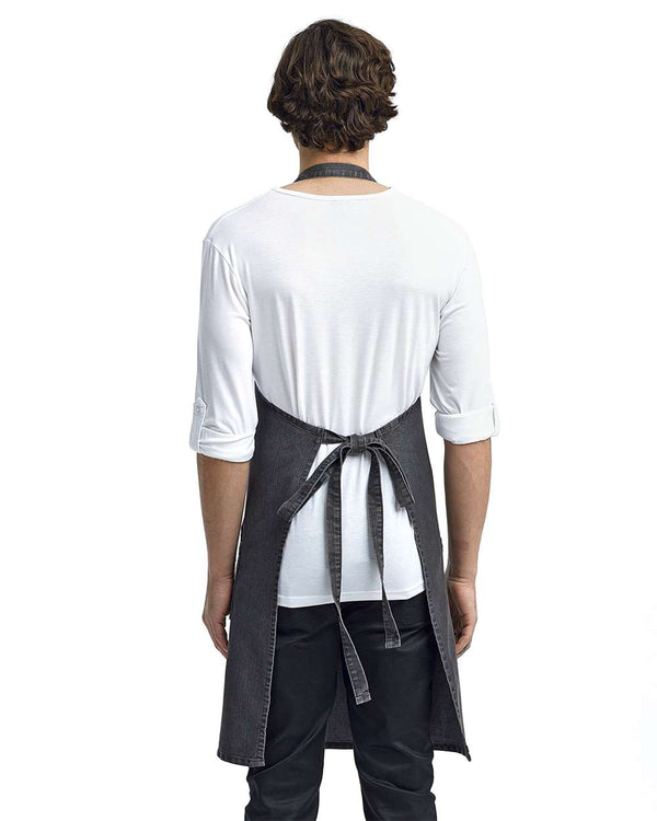 Artisan Collection - Four-Pocket Jeans Stitch Denim Bib Apron - RP126