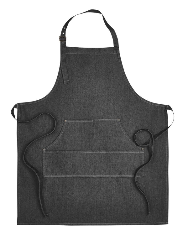 Artisan Collection - Four-Pocket Jeans Stitch Denim Bib Apron - RP126