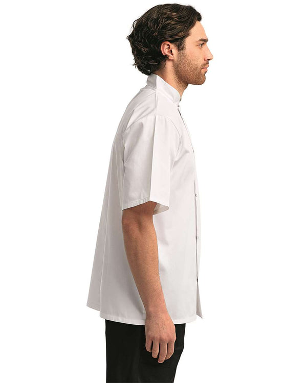 Artisan Collection - Ten Studded Front Chef Short Sleeve Coat - RP664