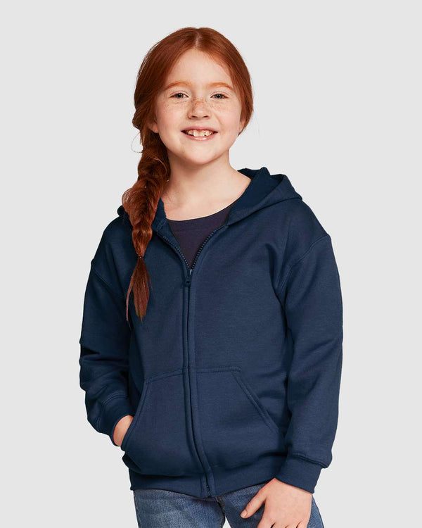Gildan - Youth Full-Zip Hooded Sweatshirt - 18600B