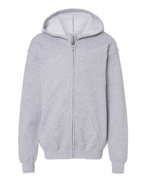 Youth Full-Zip Hooded Sweatshirt — Gildan 18600B