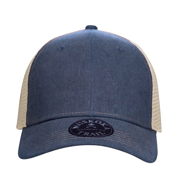 Muskoka Trail Garment Co. Pigment Dyed Snap Back Trucker Cap - H08360