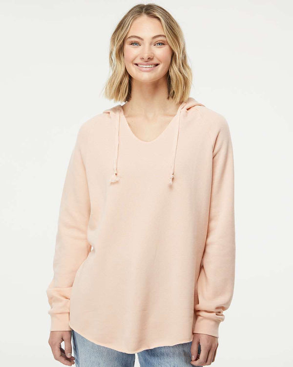 Independent Trading Co. - Sweat à capuche léger California Wave Wash pour femme - PRM2500