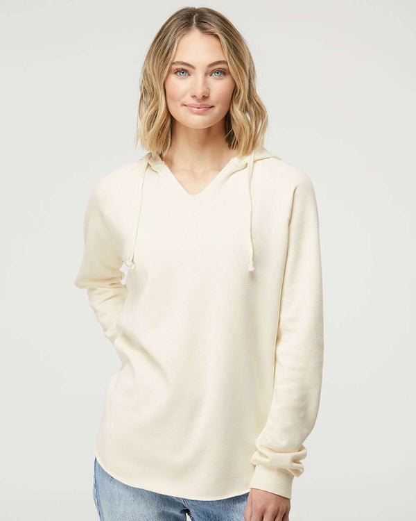 Independent Trading Co. - Sweat à capuche léger California Wave Wash pour femme - PRM2500