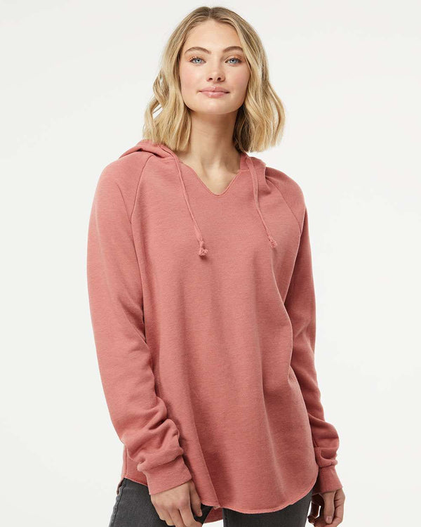 Independent Trading Co. - Sweat à capuche léger California Wave Wash pour femme - PRM2500